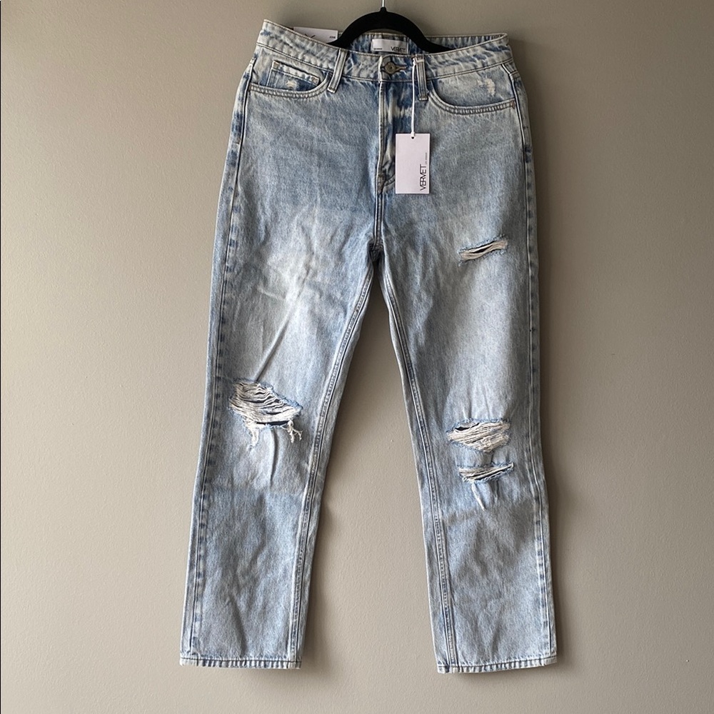 Vervet Jodie Women's Light Blue Distressed Jeans